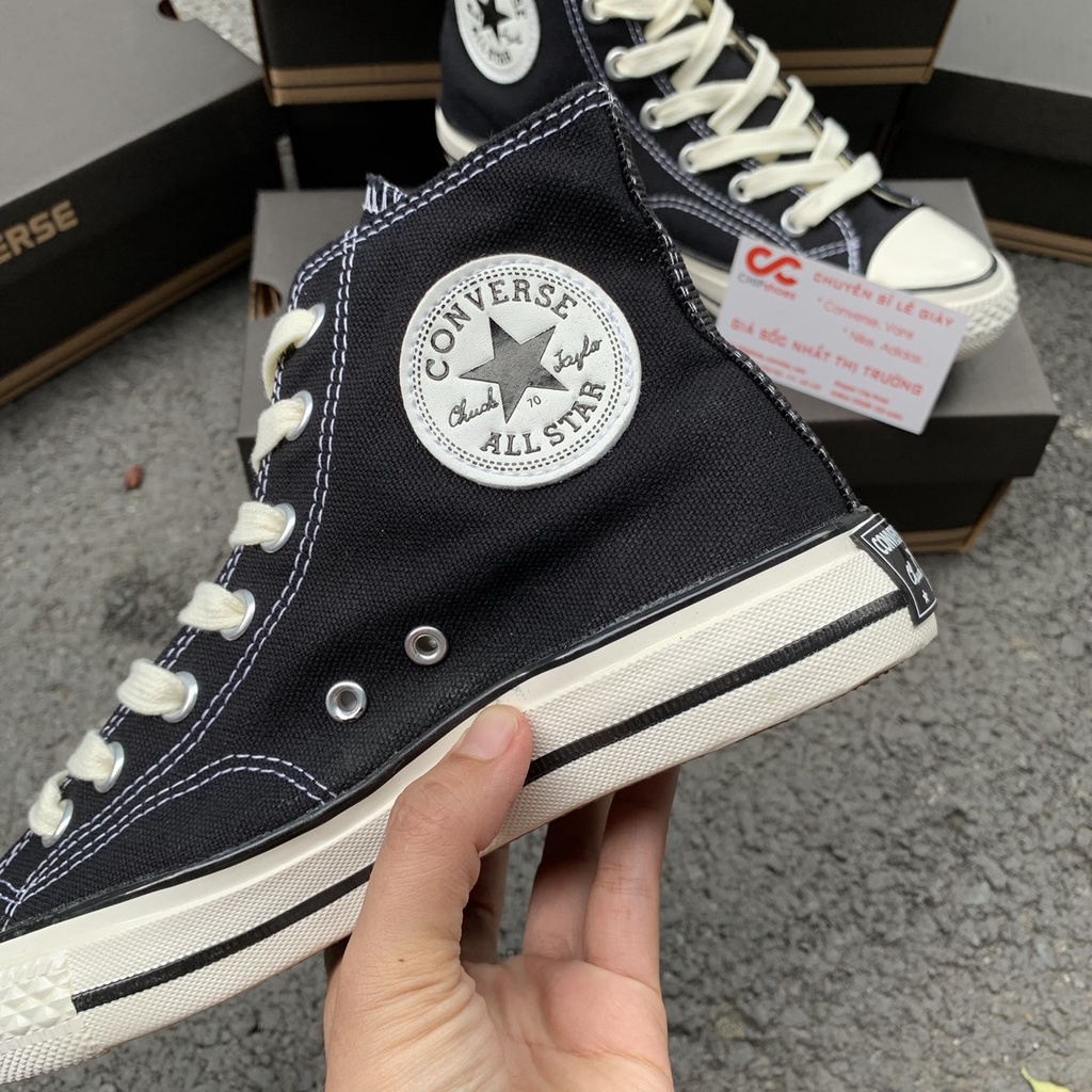 Giày Nam Nữ ⚡Giày Converse CV 1970s⚡ Cổ Thấp Đen Mũi Bóng Học Sinh Giá Rẻ