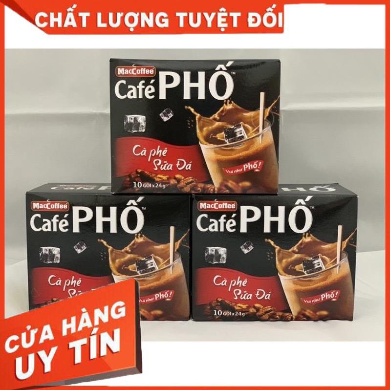 [HCM] Cà phê sữa MacCoffee Cafe Phố hộp 10 gói (hộp 240g)