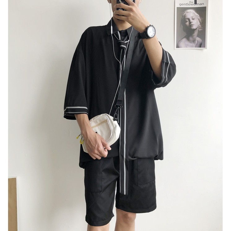 Áo Sơ Mi Nam Ngắn Tay Phối Cà Vạt Thanh Lịch Kiểu Dáng Hàn Trẻ Trung SOMI NAM 9000015CCC | BigBuy360 - bigbuy360.vn