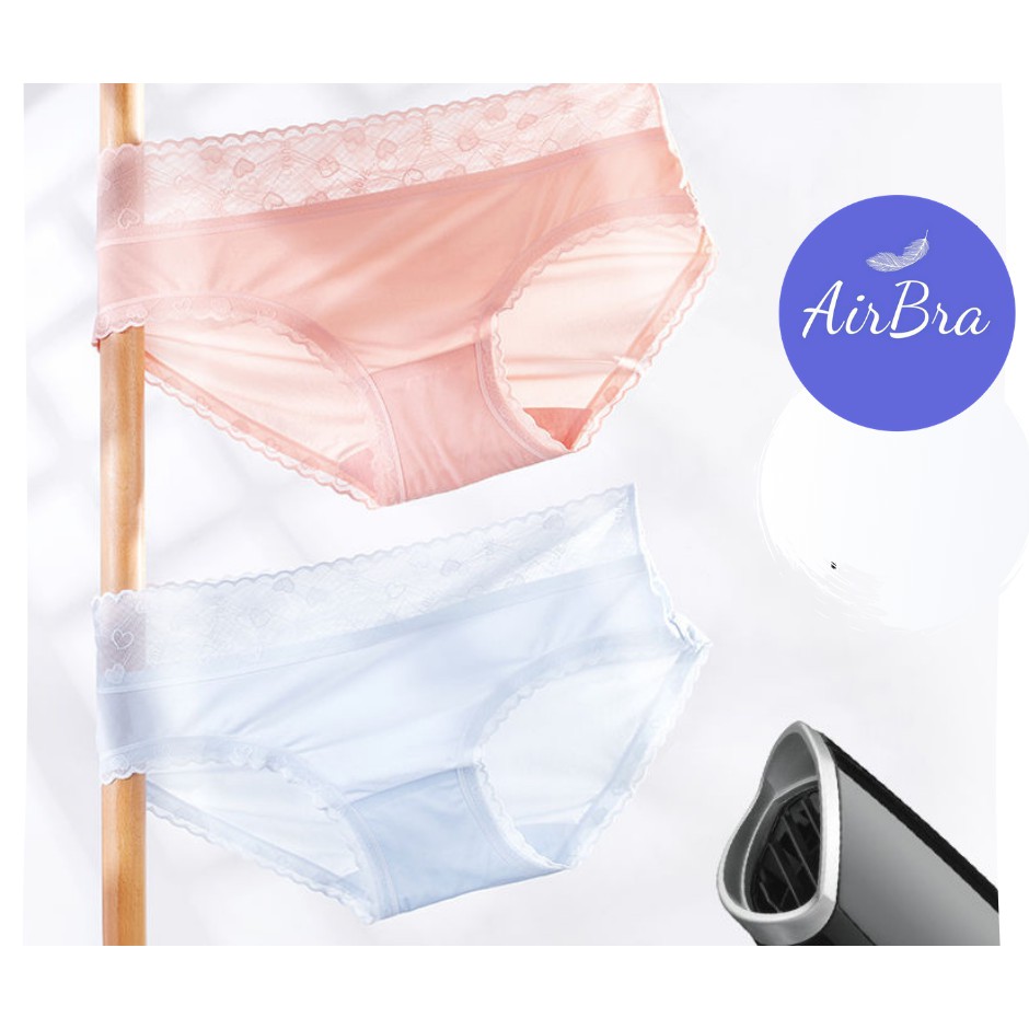 Quần lót lụa viền ren lưng vừa Airbra mỏng mịn, chất liệu mát lạnh co giãn thoáng mát thiết kế quyến rũ