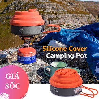 CHẢO DÃ NGOẠI HUÝT SÁO CÓ NẮP ĐẬY SILICON NATUREHIKE NH19CJ006