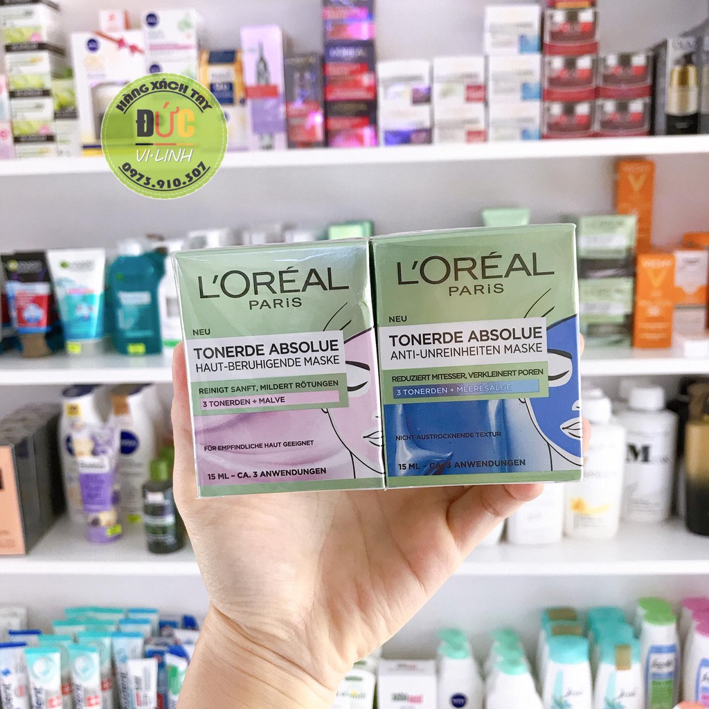 MẶT NẠ ĐẤT SÉT LOREAL LÀM TRẮNG DA , MỤN , SE KHÍT LỖ CHÂN LÔNG (hàng Đức đủ Bill)