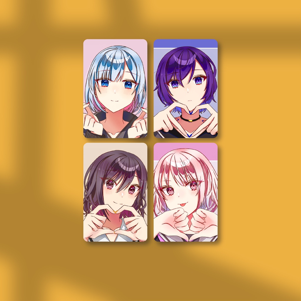 Thẻ Card Bo Góc Anime Project Sekai Colorful Stage! Nightcord At 25:00 - Giấy Bìa Cứng - Có Màng Cán
