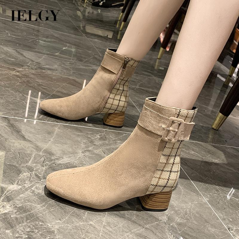 Giày bốt IELGY đế dày thời trang Hàn Quốc dành cho nữ