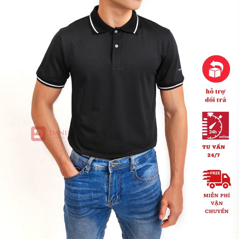 Áo polo nam có cổ vải cá sấu cotton cao cấp mềm mịn đủ màu basic local brand Danino PL01