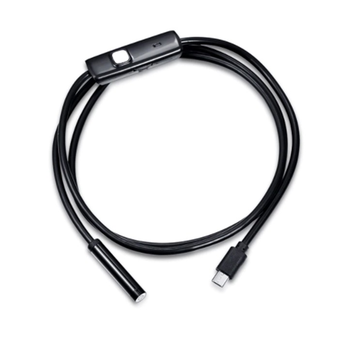 Camera nội soi cầm tay cho Android giá rẻ đường kính 5.5mm chiều dài 1M chống nước IP67 M723 - Cổng Micro USB và USB
