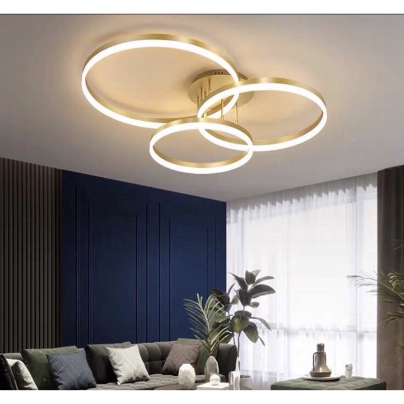 Đèn Ốp Trần 3 Vòng Tròn Trang Trí Nội Thất