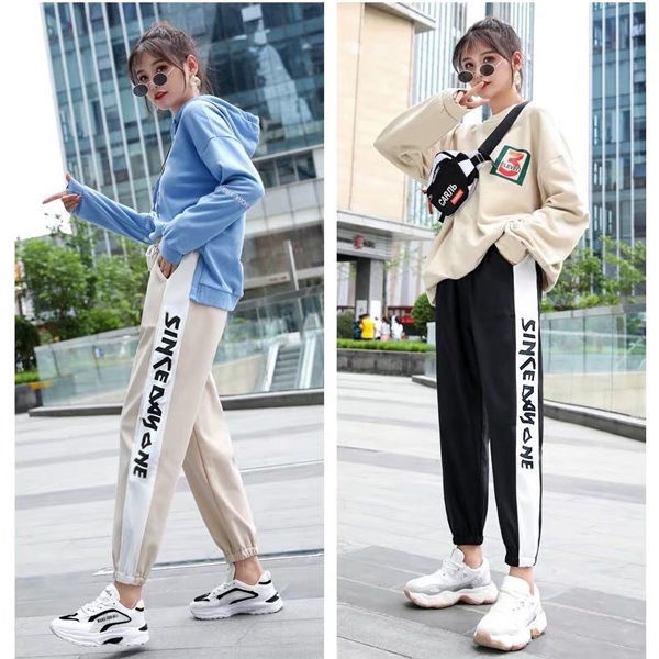 Spring and Summer Handsome Hip-Hop Pants Female Korean Students Loose Track Pants Slimming New Casual All-Matching Super Popular