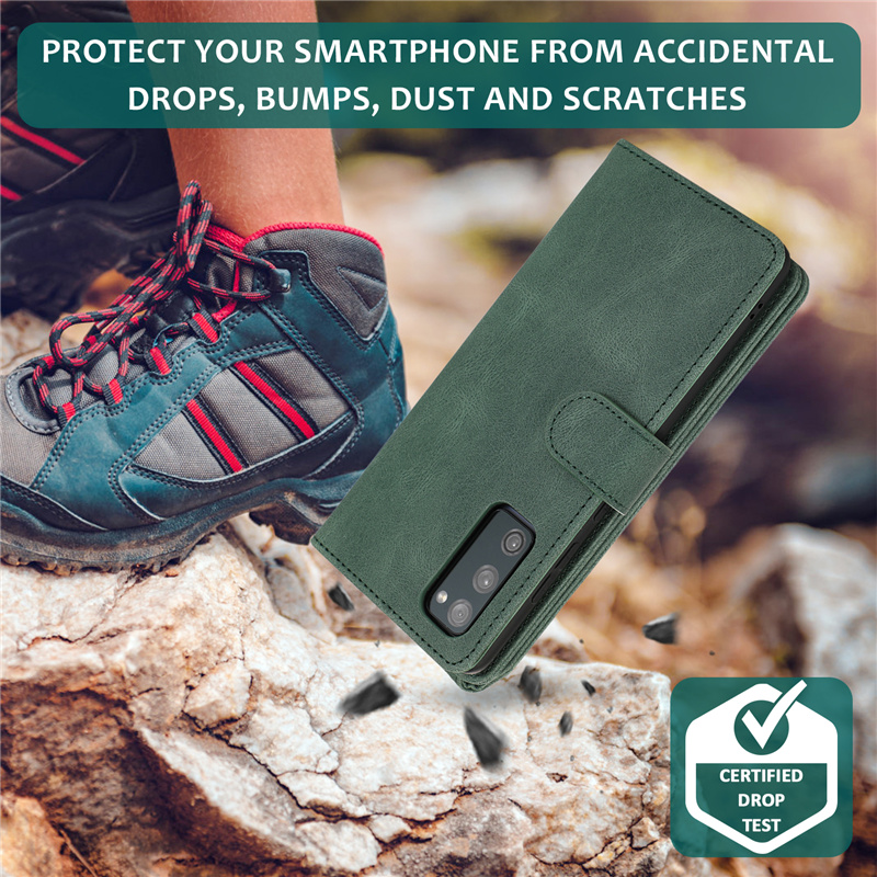 Bao da điện thoại kiêm ví đựng thẻ có khóa kéo thời trang cho Samsung Note 9 10 Note20 S10 S20 FE Plus