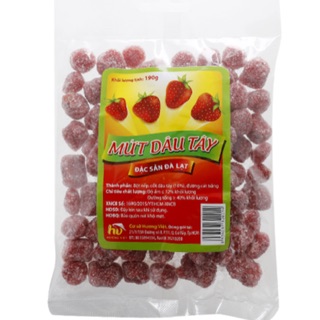 Combo 4 bịch Mứt dâu tây Hương Việt gói 190g