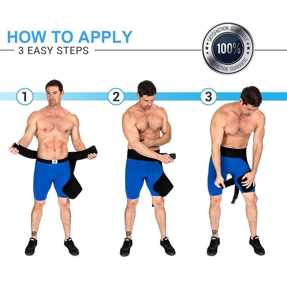 Đai Quấn Đùi Hỗ Trợ Hông An Toàn Màu Đen Có Thể Điều Chỉnh