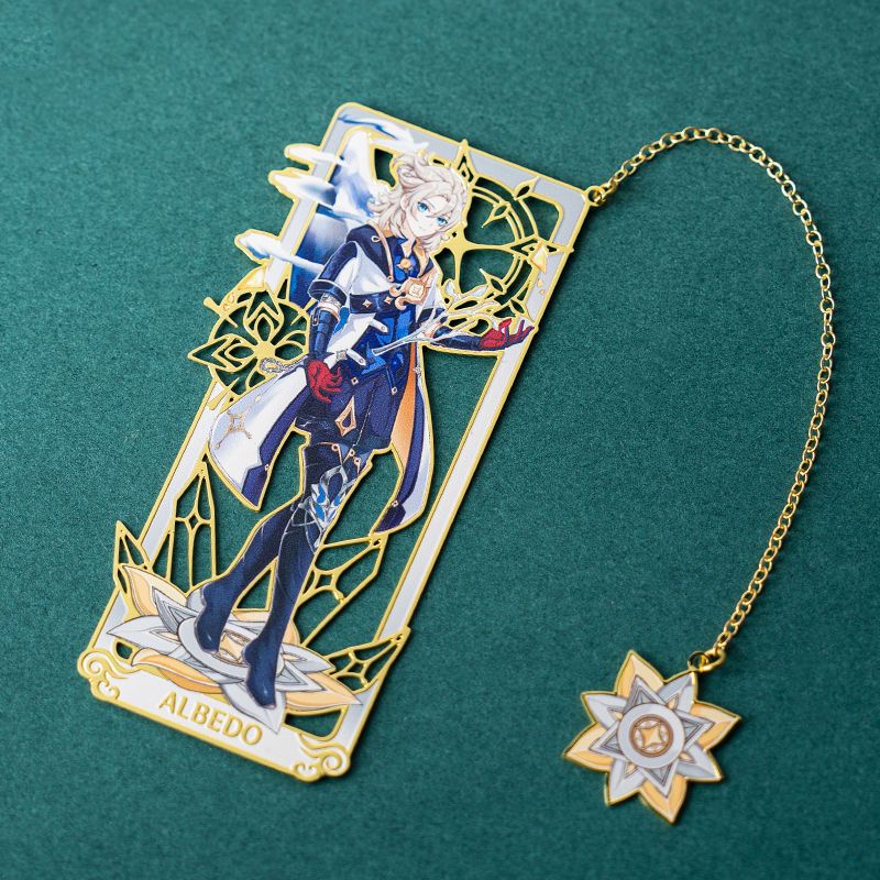 Bookmark kim loại genshin impact venti xiao tartaglia hutao zhongli