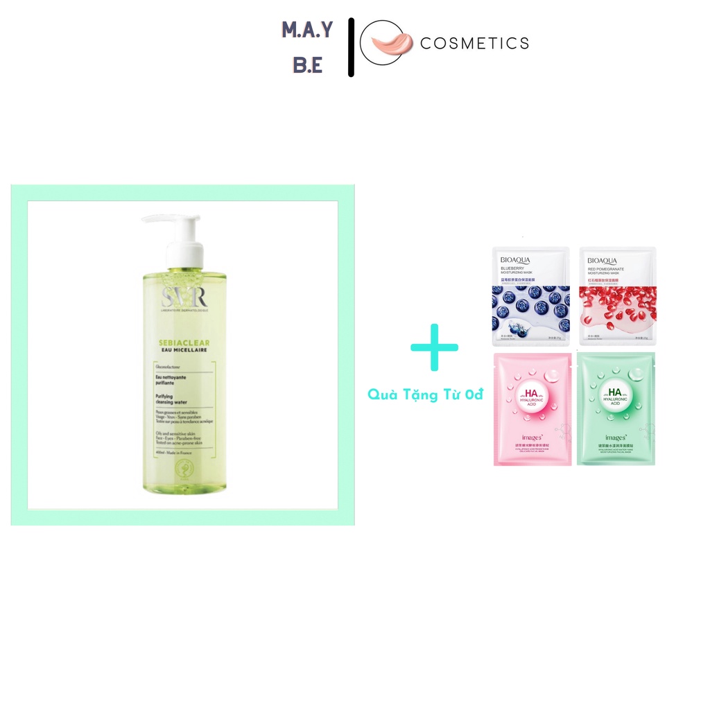 Nước Tẩy Trang Làm Giảm Mụn SVR Sebiaclear Eau Micellaire Giúp Làm Sạch Bụi Bẩn, Dầu Nhờn Mang Lại Làn Da Căng Bóng 400m