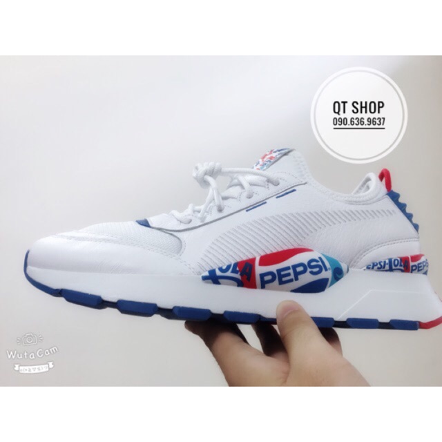 (HOT) GIÀY PUMA x PEPSI RS-0 White - Hàng Có sẵn 43