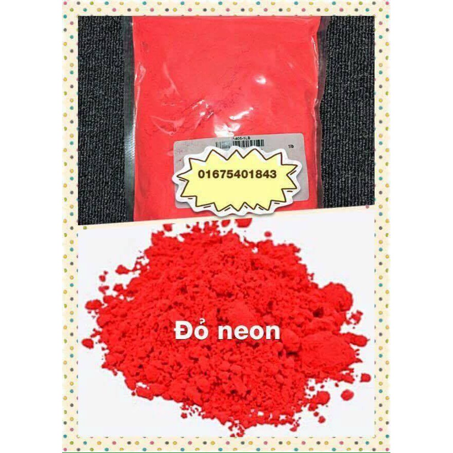 Màu khoáng làm son Neon red (Đỏ neon)