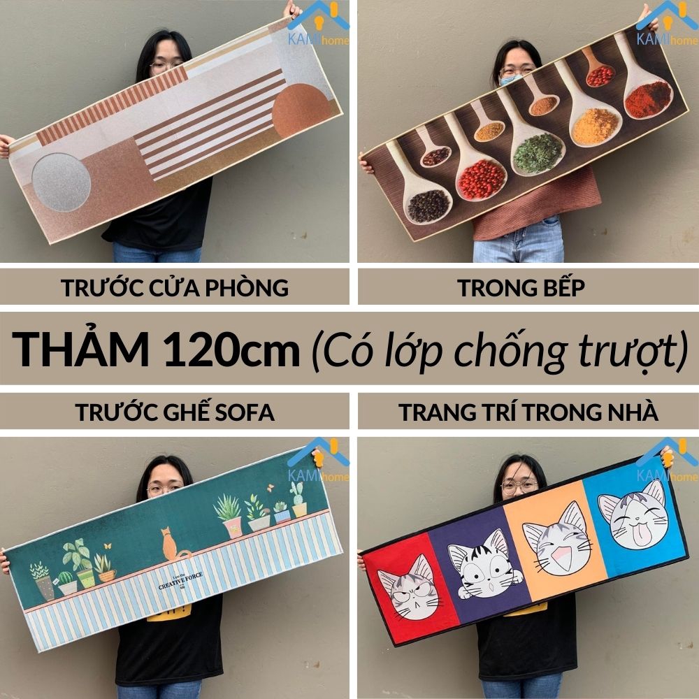 Thảm trải sàn dưới ghế sofa❤️Chọn mẫu❤️120*40cm lau chùi chân chống trượt nhà bếp mã 27007