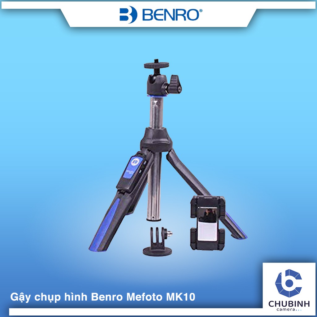 Gậy quay tik tok, selfie, livestream Mefoto MK10 - Benro MK10 - Tripod Điện thoại - Chính Hãng Hoằng Quân