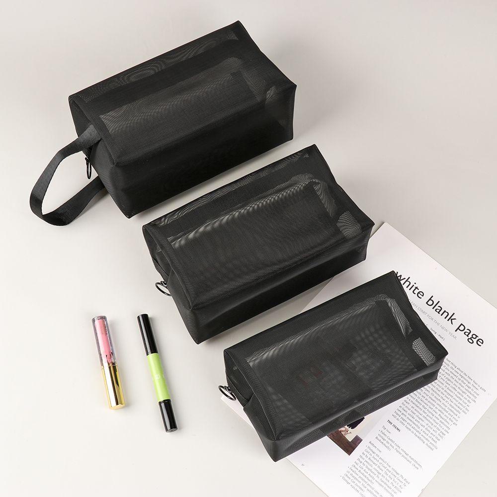 Set 3 Túi Lưới Trong Suốt Đựng Đồ Trang Điểm / Mỹ Phẩm Tiện Dụng
