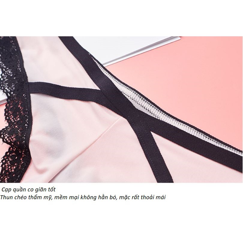 [Mã 12FASHIONSALE1 giảm 10K đơn 50K] Quần Lót Lọt Khe Thun Lạnh Viền Ren Quyến Rũ P116 | BigBuy360 - bigbuy360.vn