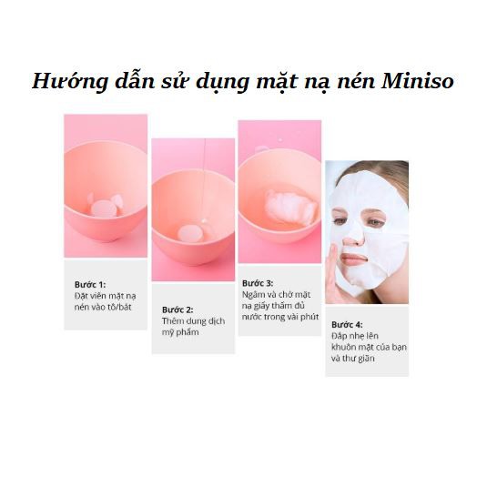 Lẻ 1 viên mặt nạ nén Miniso Nhật Bản