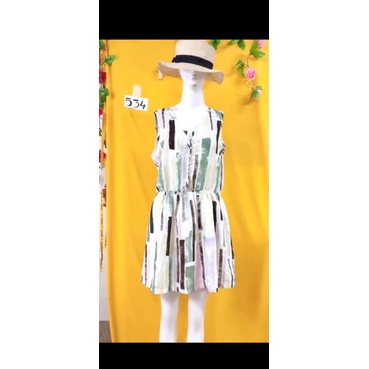 đầm voan eo Thun size M/L. S534