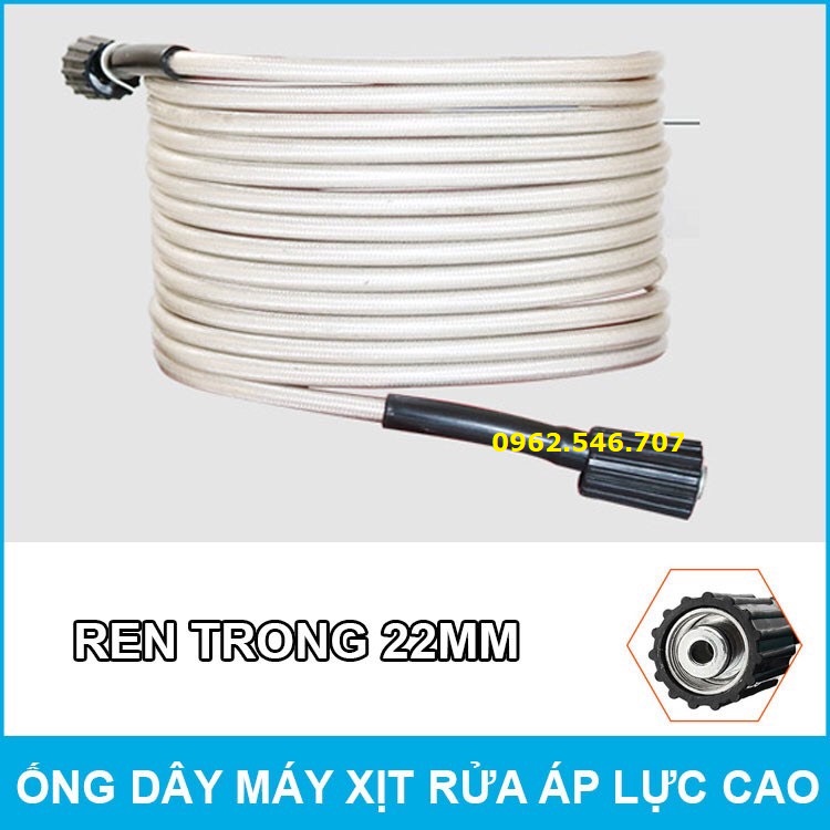 Bộ 10M-15M-20M dây rửa xe và súng xịt - súng rửa xe áp lực cao ren 22mm