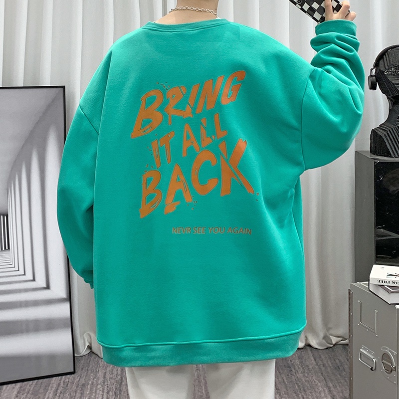 Ifnicefuture Áo hoodie Tay Dài In Họa Tiết Đơn Giản Thời Trang Hàn Quốc Cho Nam