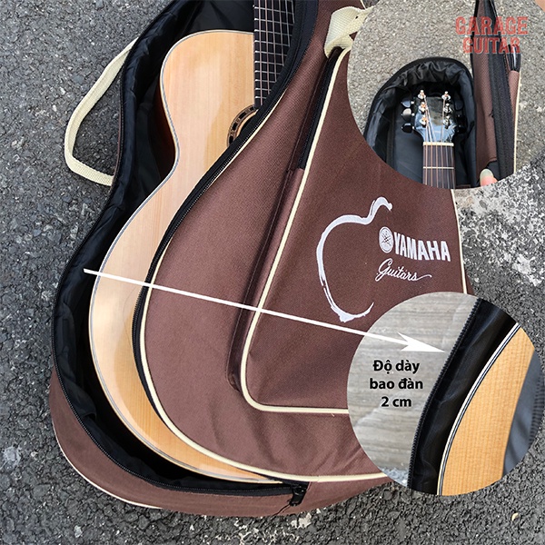 Bao đàn guitar thùng 4 lớp bằng vải bố dày dặn Super Mario - Garage Guitar