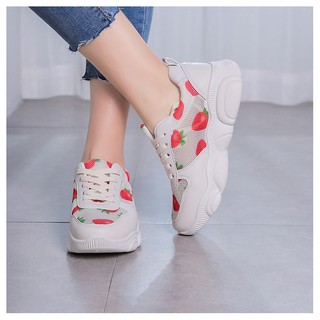 Giày nữ dâu tây đế hình con gấu siêu nhẹ l giày nữ siêu nhẹ