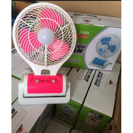 Quạt Tích Điện Đèn Led MiniFan 5588 Mẫu Mới 2020