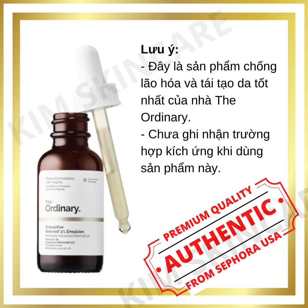 The Ordinary Granactive Retinoid 2% Emulsion Chống Lão Hóa  Serum Tái Tạo Da Phục Hồi Da