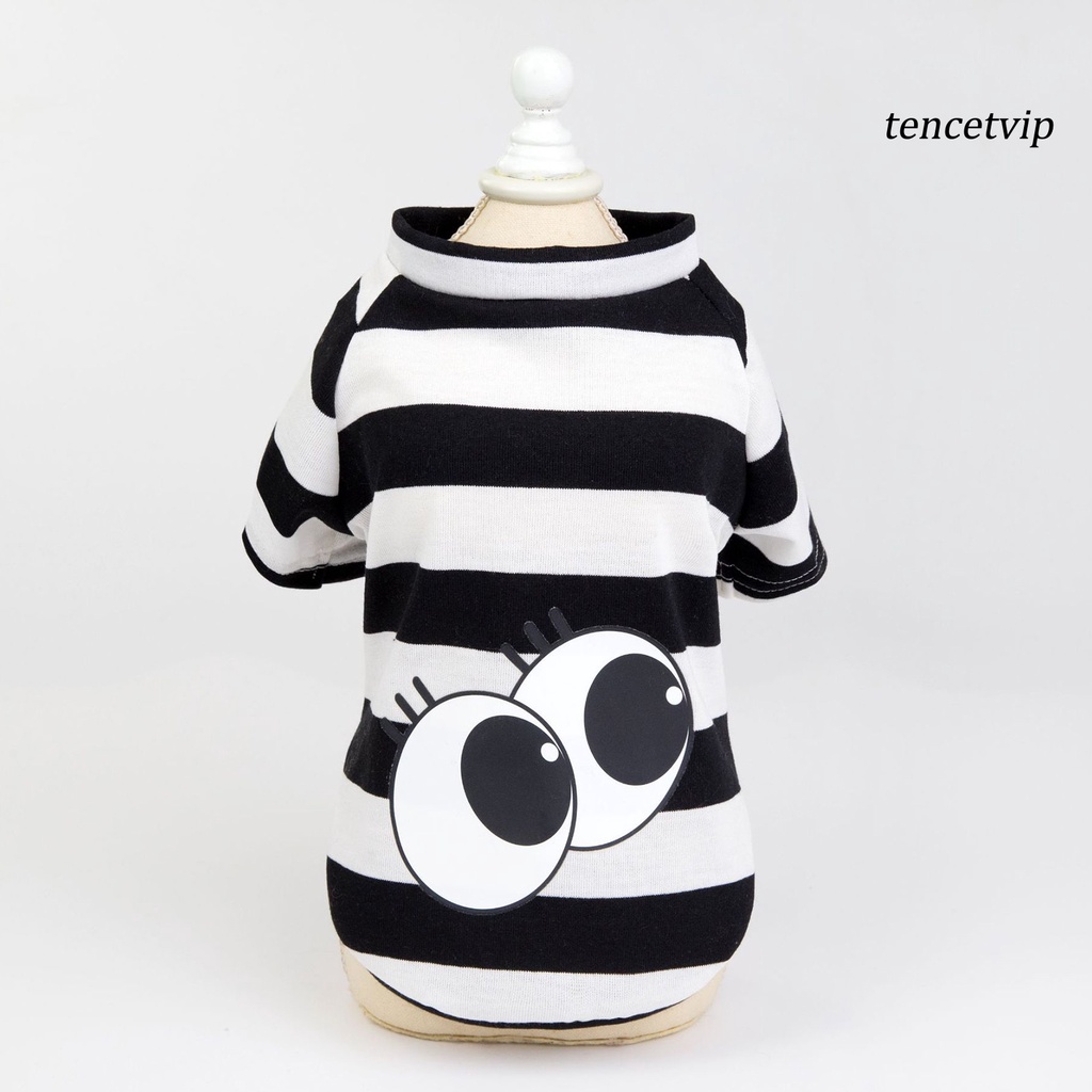 Áo thun cotton thoáng khí in hình đôi mắt dành cho thú cưng
