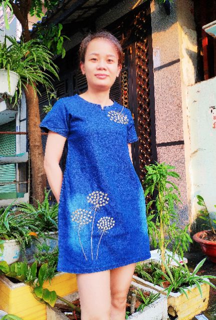 Áo đầm jeans điệu đà