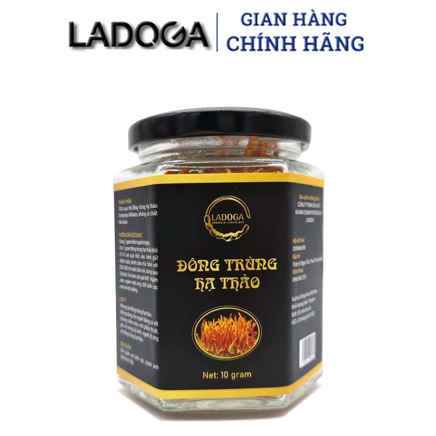 Đông Trùng Hạ Thảo sấy thăng hoa cao cấp LADOGA - Hộp 10 gam