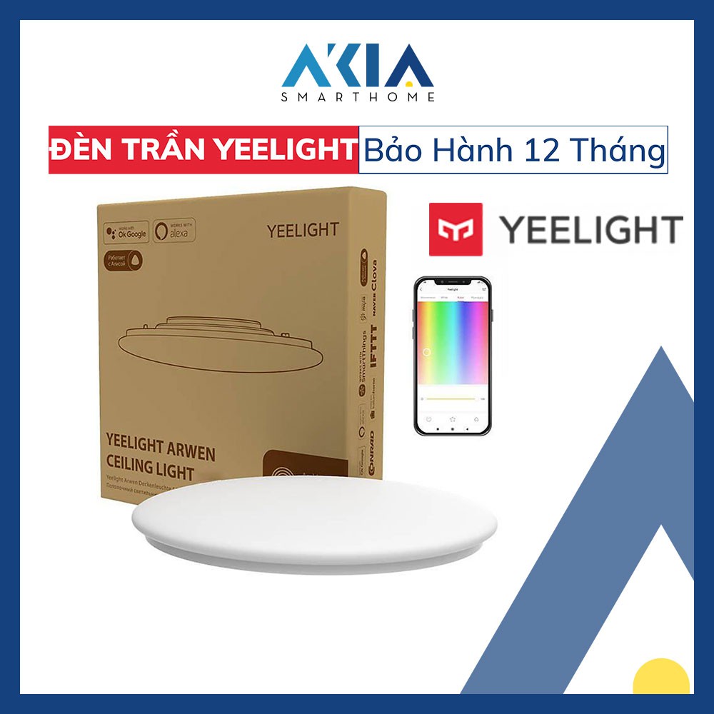 Đèn Led Ốp Trần Thông Minh Yeelight Arwen C450 và 550 - 50W Led RGB hắt trần bản Quốc Tế - Hàng Chính Hãng BH 12 Tháng