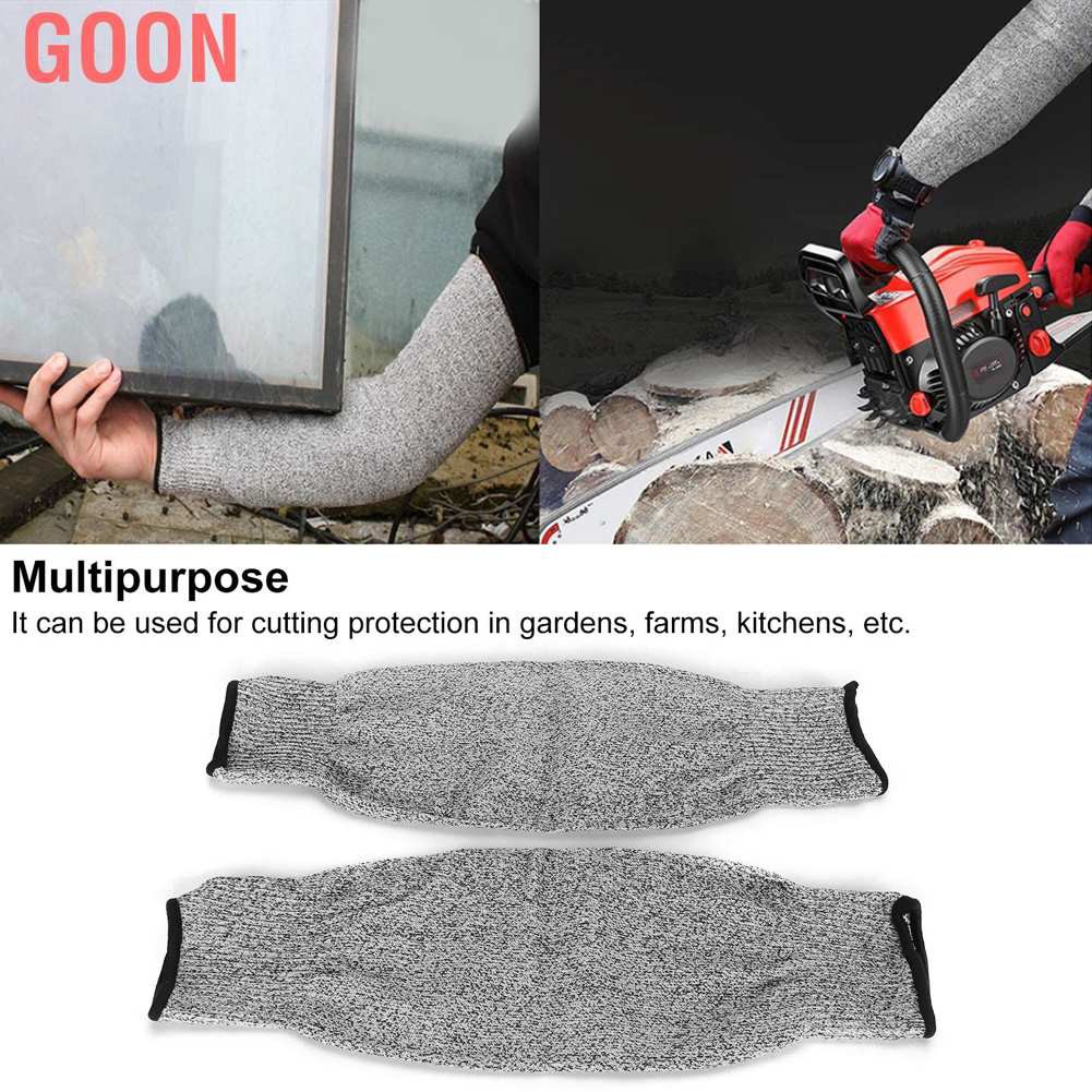 Goon 1 Cặp Ống Tay Bảo Vệ Chống Cắt Làm Vườn 5 Cấp Độ Hppe