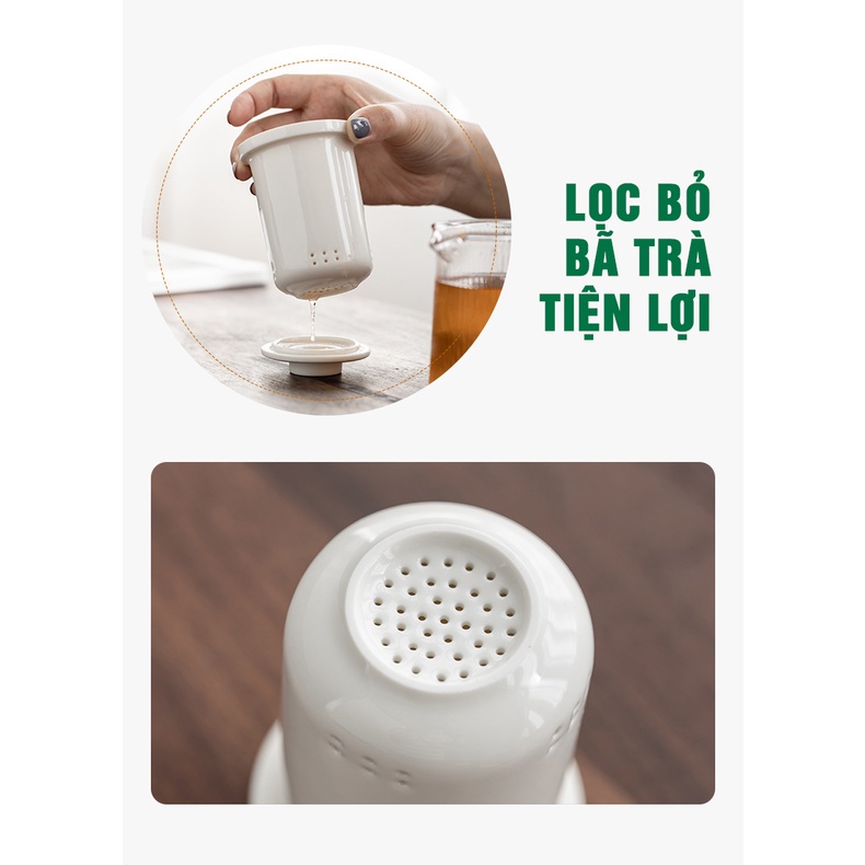 Bộ ấm chén pha trà du lịch xách tay thích hợp mang đi du lịch Portable Travel Tea Set with Teapot Tea