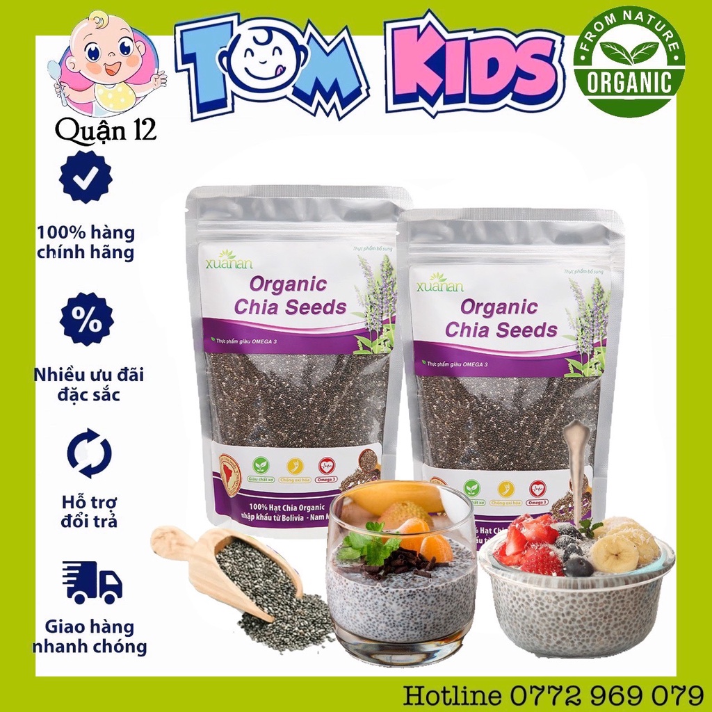 Hạt chia đen Nutiva nhập khẩu từ Mỹ gói lẻ 100g hàng chuẩn không tạp chất date 2023