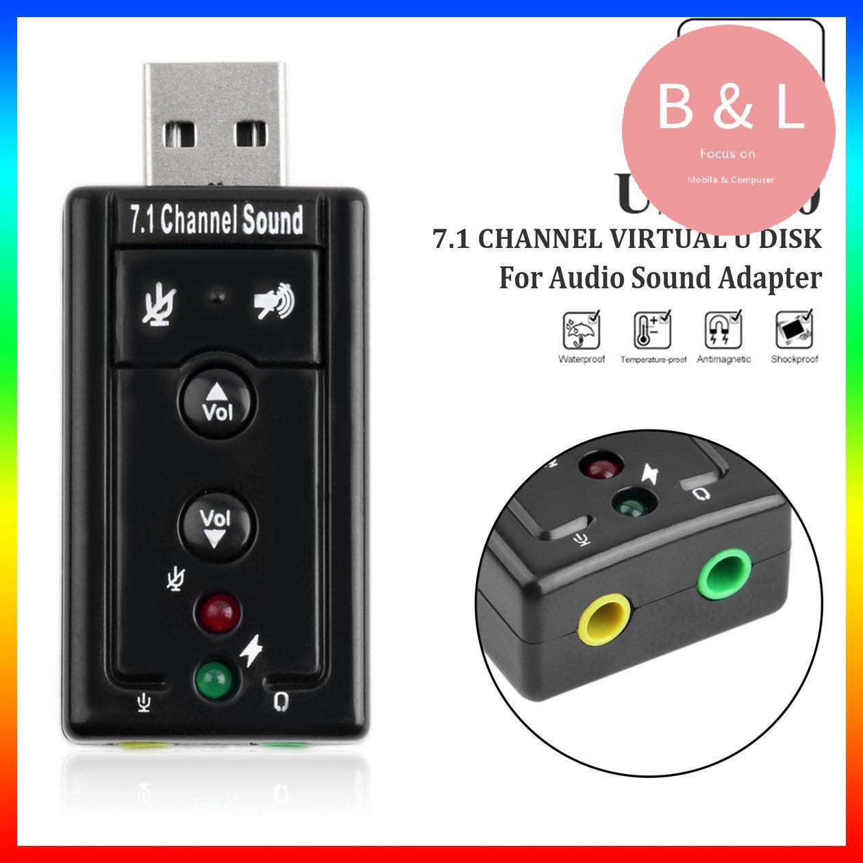 CHANNEL Đầu Chuyển Đổi Âm Thanh Usb 2.0 7.1