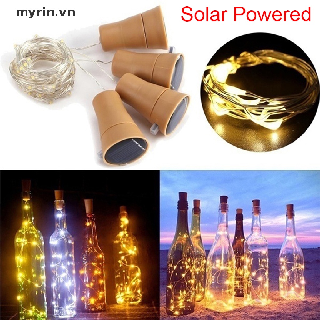 Dây Đèn LED Trang Trí Chai Rượu Sử Dụng Năng Lượng Mặt Trời