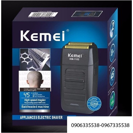 [HOT] Máy Cạo Râu - Cạo Khô Kemei KM 1102