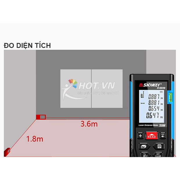 Thước đo khoảng cách bằng tia laser SNDWAY H-D710