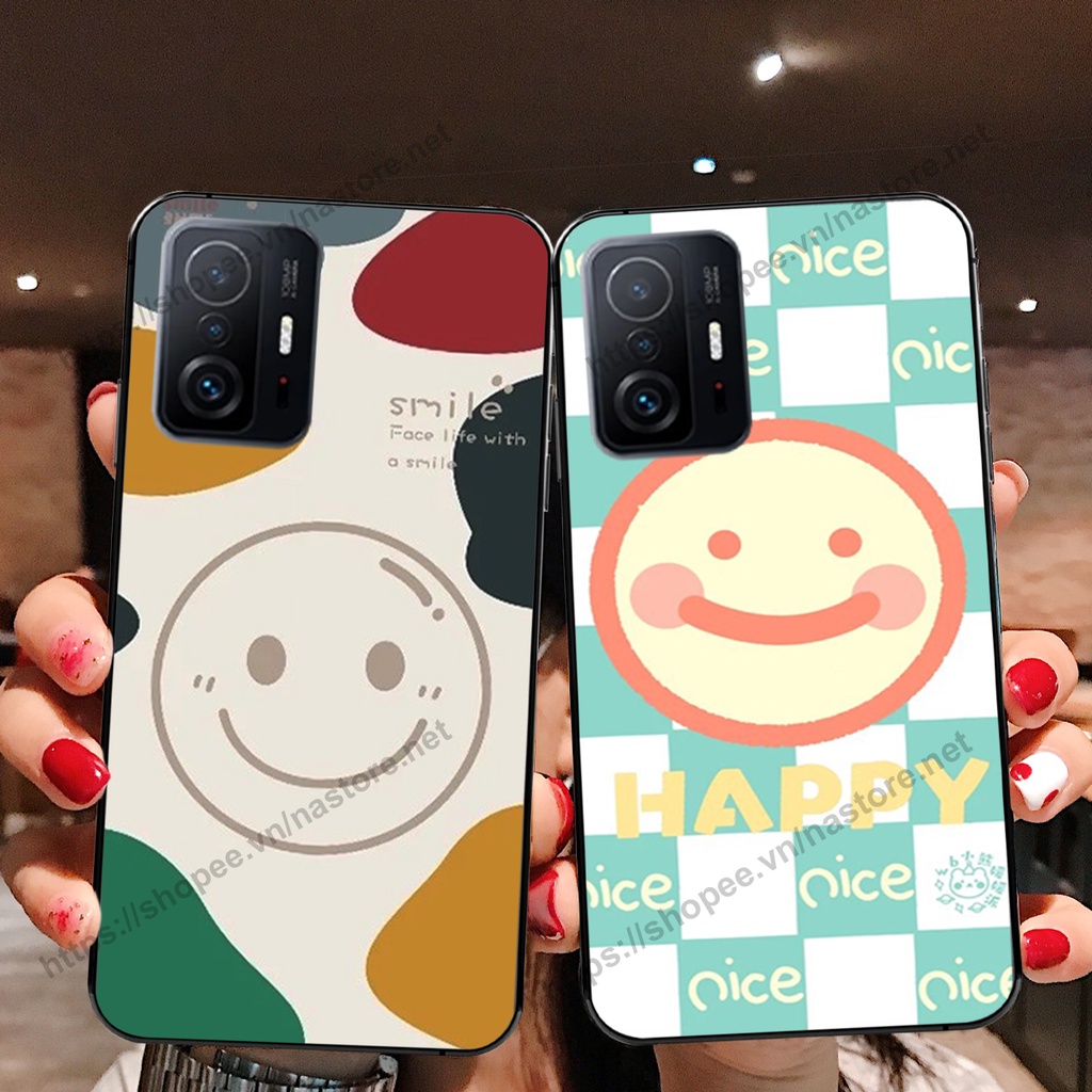 Ốp lưng Xiaomi Xiaomi 11T 5G - Xiaomi 11T Pro 5G ( Mi 11T 5G - Mi 11T Pro 5G) mặt cười, họa tiết caro đơn giản đẹp cute