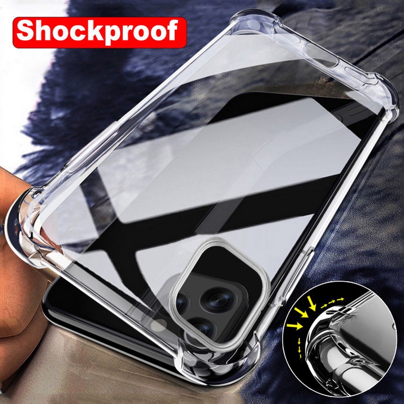 Ultra Ốp Điện Thoại TPU Trong Suốt Có Túi Khí Chống Sốc Cho iPhone 14 13 12 11 Pro MAX Mini X XR XS MAX 8 7 6 6s Plus + SE 2020