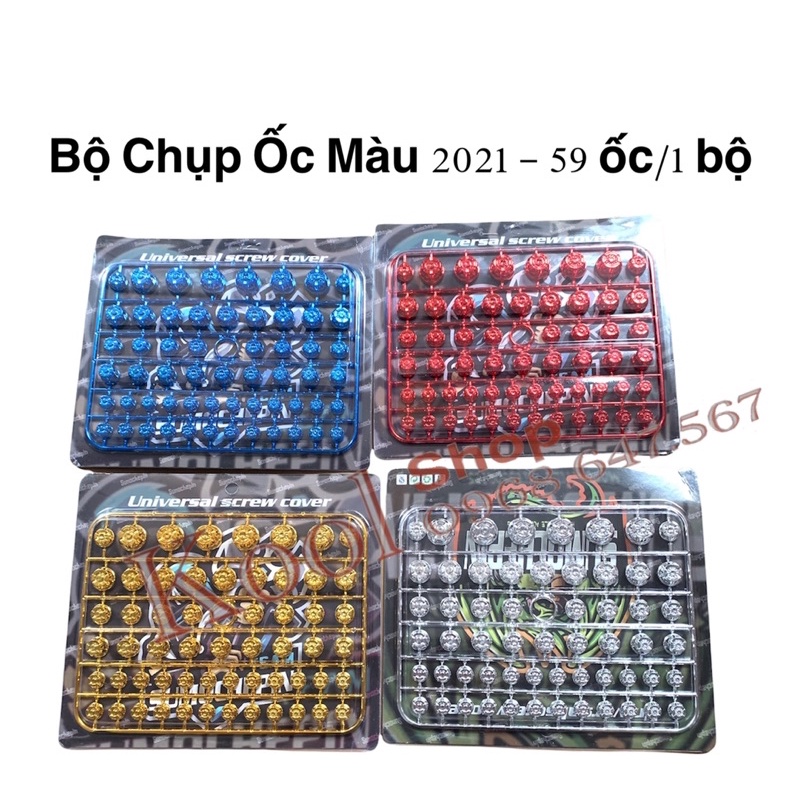 Bộ Chụp Ốc Màu ABS 2021 Loại Đẹp Số Lượng 59 Cái