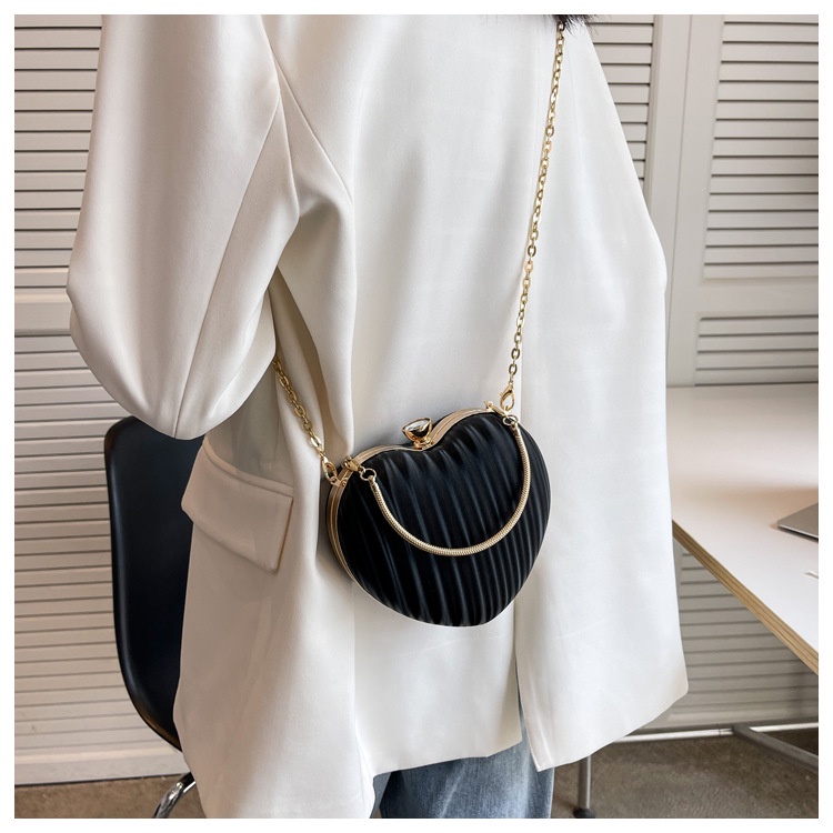 Túi Đeo JASMIN NOIR Chéo In Họa Tiết Kẻ Sọc Phối Dây Xích Thời Trang Trẻ Trung Cho Nữ