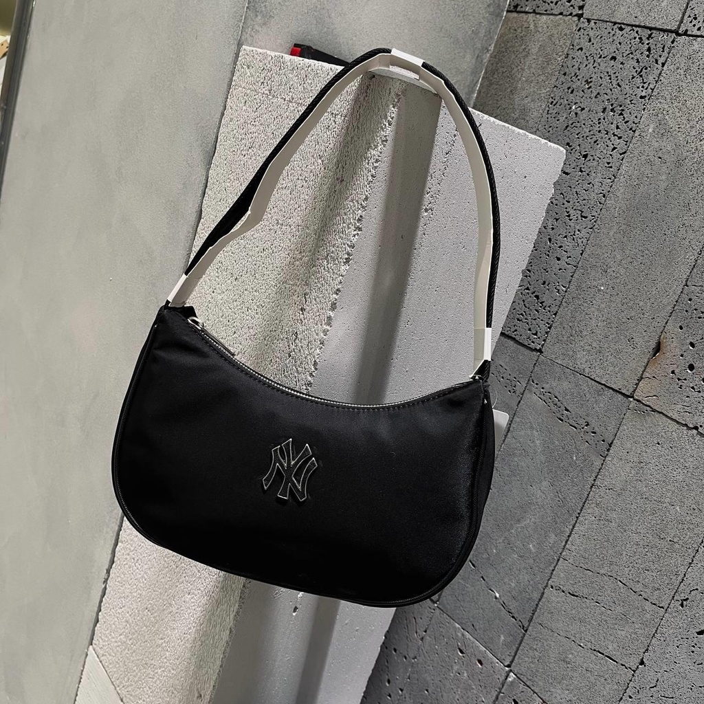 ✅  Túi Đeo Vai MLB NYLON HOBO BAG NEW YORK YANKEES 3ABQS032N-50BKS | ẢNH THẬT TỰ CHỤP | MẪU MỚI NHẤT