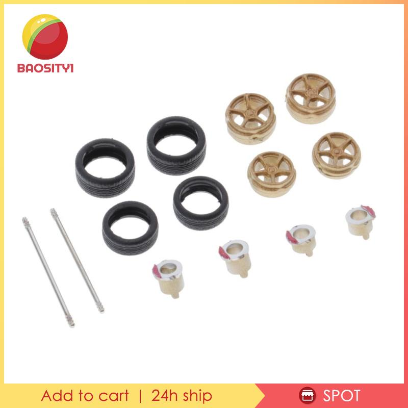 Bộ 4 Bánh Xe Cao Su Tỉ Lệ 1:64 Cho Tomica Hotwheels