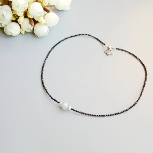 Vòng Cổ choker Pha Lê Áp Lấp Lánh Mix Hạt Đá Phong Thủy Nhiều Màu Theo Mệnh [MUA NGAY]