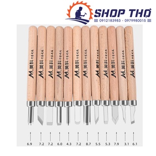 Bộ đục điêu khắc gỗ , trái cây...8 món chuôi gỗ